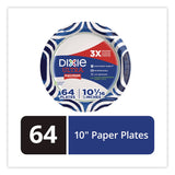 Dixie® Ultra® Paper Plate with Flex-Proof Technology, 10" dia, Multicolor, 64/Pack (DXE16525) Pack of 64