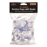 Excello Global Products® Suction Cup Hooks, Metal Silver Hook, 25/Pack (EXOSC25PK) Pack of 25