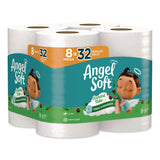 Angel Soft® Mega Toilet Paper, Limited Edition Fresh Evergreen Scent Tube, Septic Safe, 2-Ply, White, 320 Sheets/Roll, 8 Rolls/Pack (GPC79461) Pack of 8