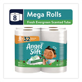 Angel Soft® Mega Toilet Paper, Limited Edition Fresh Evergreen Scent Tube, Septic Safe, 2-Ply, White, 320 Sheets/Roll, 8 Rolls/Pack (GPC79461) Pack of 8