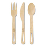 World Centric® Bamboo Cutlery, Fork/Knife/Spoon, Paper, Natural, 24/Pack (WORASBBR) Pack of 24
