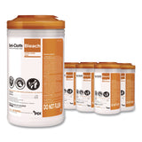 PDI® Sani-Cloth with Bleach Disinfecting Wipes, 7.5 x 15, Unscented, White, 65 Wipes/Canister, 6 Canisters/Carton (PDIP25784CT) Case of 390