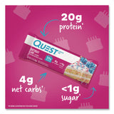Quest® Protein Bars, Birthday Cake, 2.12 oz Bar, 12/Box (QCCQUN00596) Box of 12