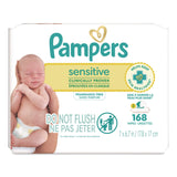 Pampers® Sensitive Baby Wipes, 1-Wipe Pop-Top, Fragrance-Free, 84 Wipes/Pack, 2 Packs (PGC870870) Pack of 2