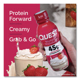 Quest® Protein Milkshakes, Strawberry, 14 oz Bottle, 12/Carton (QCCQUN01606) Case of 12