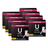 Kotex® Balance Daily Wrapped Panty Liners, Light Absorbency, 50/Pack, 8 Packs/Carton (KCM42489) Case of 8
