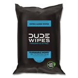 DUDE Wipes® Extra Large Flushable Wipes, 7 x 7, Fragrance Free, White, 18 Wipes (LIL300636) Each