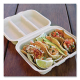 World Centric® Fiber Hinged Takeout Containers, Taco Box, 7.9 x 9.2 x 3.2, Natural, Sugarcane Fiber, 300/Carton (WORTOSCT39LFS) Case of 300
