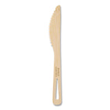 World Centric® Bamboo Cutlery, Medium Heavyweight, Knife, Paper, Natural, 24/Pack (WORKNBBR) Pack of 24