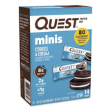Quest® Protein Bar Minis, Cookies and Cream, 0.81 oz Bar, 14/Box (QCCQUN01273) Box of 14