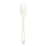 World Centric® TPLA Cutlery, Medium Heavyweight, Fork, Plastic, Light Beige, 24/Pack (WORFOPSR) Pack of 24