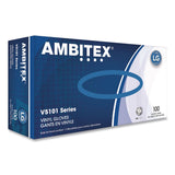 AMBITEX® V5101 Series Latex-Free Lightly Powdered Vinyl Gloves, Large, 3 mil Thick, 9" Long, Clear, 1,000/Carton (TXIVLG5101CT) Case of 1000