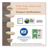 World Centric® Fiber Containers, 17 oz, 6.02 x 8.02 x 1.5, Natural, Sugarcane Fiber, 400/Carton (WORTRSCU8LFP) Case of 400