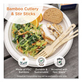 World Centric® Bamboo Cutlery, Medium Heavyweight, Fork, Paper, Natural, 24/Pack (WORFOBBR) Pack of 24