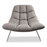 Adesso Bartlett Fabric Accent Chair, 40" x 33" x 33", Light Gray Seat, Light Gray Back, Silver Base (ADEGR200403) Each