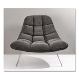 Adesso Bartlett Fabric Accent Chair, 40" x 33" x 33", Dark Gray Seat, Dark Gray Back, Silver Base (ADEGR200410) Each