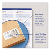 Avery® Waterproof Film Address Labels with Sure Feed Technology, Laser Printers, 2 x 4, White, 10 Labels/Sheet, 10 Sheets/Pack (AVE15513EA) Pack of 100