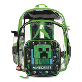 Bioworld® Minecraft Clear 5-Piece Backpack Set, 12 x 5 x 16, Clear/Multicolor (BWRB1Y6Q2SMNCPP) Each