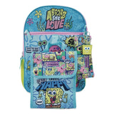 Bioworld® Spongebob 5-Piece Backpack Set, 12 x 5 x 16, Multicolor (BWRB1Y8LAQSPOIR) Each