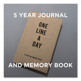 CHRONICLE BOOKS Guided Journal: One Line a Day, A Five-Year Memory Book, Tan Cover, (372) 6.12 x 3.75 Sheets (CHB978145217479) Each