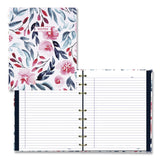 Blueline® NotePro Fashion Hard Cover Notebook, 1-Subject, Medium/College Rule, Tranquil Blooms Cover, (96) 9.25 x 7.25 Sheets (REDA9C01) Each
