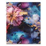 Blueline® NotePro Fashion Hard Cover Notebook, 1-Subject, Medium/College Rule, Midnight Floral Cover, (96) 9.25 x 7.25 Sheets (REDA9C02) Each