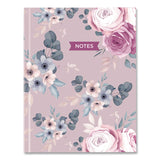 Blueline® Fashion Hard Cover Notebook, 1-Subject, Medium/College Rule, Lavender Floral Cover, (96) 9.25 x 7.25 Sheets (REDA902) Each