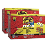 Flex Seal Products® Flex Paste Flood Protection Paste, (6) 8.7 oz Sleeves with Tray/Pack, Dries Yellow, 2 Packs/Carton (FSGRPSYELR64) Case of 2