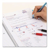 BAZIC® Products Spiral Notebooks, 1-Subject, Wide Rule, Assorted Color Covers, (70) 10.5 x 8 Sheets, 24/Carton (BAZ559) Case of 24
