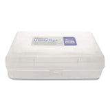BAZIC® Products Clasp Pencil Case, 8" x 4.75" x 2.4", Clear (BAZ840) Each