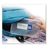 BAZIC® Products Clasp Pencil Case, 8" x 4.75" x 2.4", Clear (BAZ840) Each