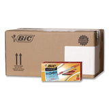 BIC® Round Stic Grip Xtra Comfort Ballpoint Pen, Easy-Glide System, Stick, Medium 1.2 mm, Red Ink, Gray/Red Barrel, 432/Carton (BICGSMG11REDCT) Case of 432