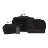 Bioworld® Four-Piece Packing Cube Set, Assorted Sizes, Black (BWRPAA8448PLBPP) Each