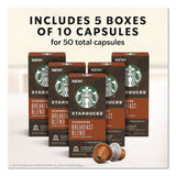 Starbucks® By NESPRESSO® Breakfast Blend Original Pod, 10/Pack, 5 Packs/Box (SBK123468) Box of 50