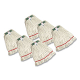 Rubbermaid® Commercial Super Stitch Cotton Looped End Wet Mop, 20 oz, White, 1" Headband, 6/Carton (RCP11206WH00CT) Case of 6