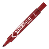 Avery® MARKS A LOT Large Desk-Style Permanent Marker, Broad Chisel Tip, Red (AVE08887EA) Each