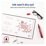 Avery® MARKS A LOT Large Desk-Style Permanent Marker, Broad Chisel Tip, Red (AVE08887EA) Each