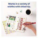 Avery® MARKS A LOT Large Desk-Style Permanent Marker, Broad Chisel Tip, Red (AVE08887EA) Each