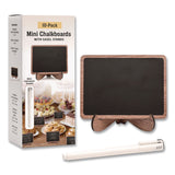 Excello Global Products® Mini Chalkboards, Black Surface, Brown Frame, 2.9 x 3.9, 10/Pack (EXOMINICHLK) Pack of 10