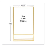 Excello Global Products® Acrylic Sign Holder with Gold Trim, 4 x 6 Insert (EXOSGNHGT4X6) Each