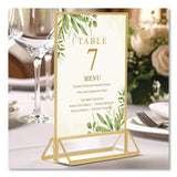Excello Global Products® Acrylic Sign Holder with Gold Trim, 4 x 6 Insert (EXOSGNHGT4X6) Each