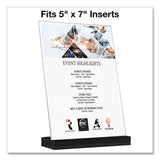 Global Printed Products Acrylic Sign Holder with Black Angled Base, 5 x 7 Insert (GPUSGNHAB5X7BK) Each