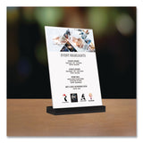 Global Printed Products Acrylic Sign Holder with Black Angled Base, 3.5 x 5 Insert (GPUSGNHAB35X5BK) Each