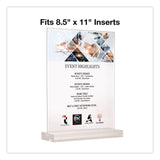 Global Printed Products Acrylic Sign Holder with Dual Function Base, 8.5 x 11 Insert (GPUSGNHAB8511) Each