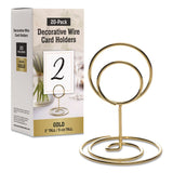 Global Printed Products Decorative Wire Card Holders, Gold Frame, 20/Pack (GPUWRHLDRGLD) Pack of 20