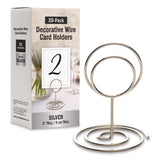 Global Printed Products Decorative Wire Card Holders, Silver Frame, 20/Pack (GPUWRHLDRSLV) Pack of 20
