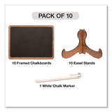 Excello Global Products® Mini Chalkboards, Black Surface, Brown Frame, 2.9 x 3.9, 10/Pack (EXOMINICHLK) Pack of 10