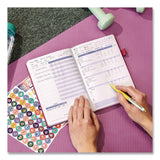 Clever Fox® Fitness and Food Journal, 90-Day Daily/Monthly Format, Engraved Health/Athletics Artwork, Fushia Cover, 8.3 x 5.8 Sheets (LFXCFFNFJFUCH) Each