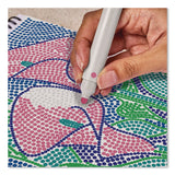 Lifelines® FlowArt Dot-By-Letter Coloring Book, Botanic, with 4 Double-Sided Markers, All Ages, 20 Sheets (LLN165005) Each