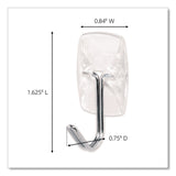 Command™ Small Wire Hooks, Small, Plastic/Metal Wire, White, 0.5 lb Capacity, 6/Pack (MMM17067CLR6ES) Each